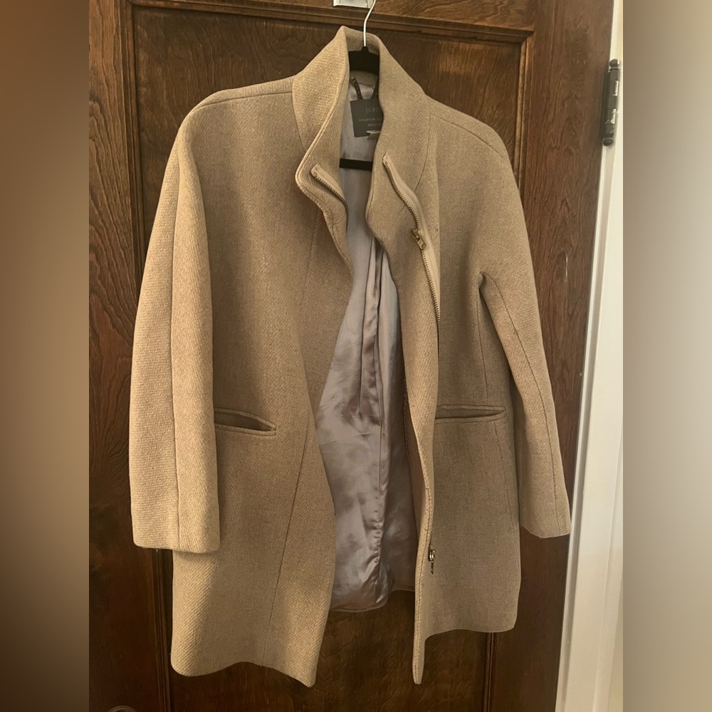 J crew beige cocoon coat. Sale price 365